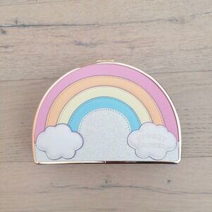 Stoney Clover Lane Kids Rainbow Sparkle Clutch Bag Pastel Lavender Gold Trim